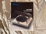 Cybernet Cp 300Q Quartz Direct Drive Turntable Brochure Spec Sheet 1980'S Vtg. Fixed Price $19.99.