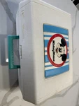General Electric Mickey Mouse Vintage Record Player RP3122B Blue White Case. Fixed Price $65.00.