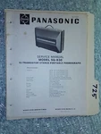 Panasonic SG-830 Service Manual Original Repair Book Portable Turntable Radio. Fixed Price $27.50.