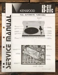 Kenwood KD-31FC Record Player / Turntable Service Manual *original*. Fixed Price $14.97.