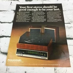 Vintage 1969 Panasonic RE-7700 Stereo Record Player Advertising Art Print. Fixed Price $9.99.