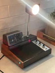1960S Solid State York Rosewood Mcm Clock Radio Desk Bedside Table Lamp.. Fixed Price $200.00.