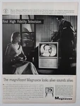 Magnavox High Fidelity Console Tube Television Elegant Vtg B&w Poster Print Ad. Fixed Price $8.44.