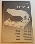 Dual CS728Q Record Player Turntable Owners Manual. Fixed Price $14.99.
