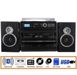 Trexonic 811BS 3-SPEED Turntable Dual Cassette Cd Record Player With Usb Aux Sd. Fixed Price $172.47.