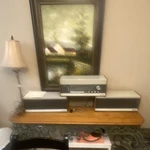 Grundig Stereo Meister 15 Vintage Radio Receiver W/ 2 Speakers Wood Case. Fixed Price $650.00.