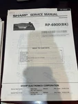 Orig. Sharp RP-6900 (bk) Repair & Service Manual *original*. Fixed Price $14.99.