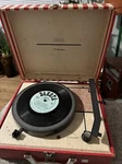 Vintage Sears Roebuck And Co. Silvertone Portable Record Player #8250. Fixed Price $65.00.
