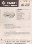 Hitachi Model SDT-9430H SDT-9430C Service Manual Original. Fixed Price $20.00.