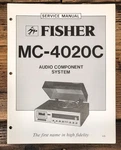 Fisher MC-4020C Turntable / Stereo Service Manual *original*. Fixed Price $19.97.