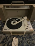 General Electric Wildcat Diamond Portable Record Player Turntable. Fixed Price $120.00.