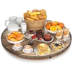Acacia Wood 24" Lazy Susan Turntable Organizer For Top, Farmhouse Extra.... Fixed Price $118.99.