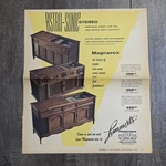 Magnavox Astro Sonic Stereo Console Solid State Music Cabinet Vtg Print Ad. Fixed Price $19.95.