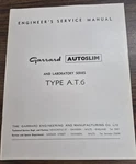 Garrard Autoslim A.T.6 Turntable Service Manual - Oem. Fixed Price $11.95.