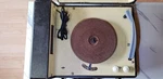 Vtg Electro-mite Portable Suitcase Record Player. Fixed Price $54.00.
