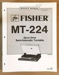 Fisher MT-224 Record Player / Turntable Service Manual *original*. Fixed Price $19.97.