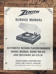 Zenith MC9030 169-575 Record Player / Turntable Service Manual *original*. Fixed Price $19.97.