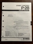 Yamaha P-28 Stereo Turntable Record Player Service Manual Original Genuine Oem. Fixed Price $19.99.