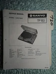 Sanyo TP-B3 Service Manual Original Repair Book Stereo Turntable Record Player. Fixed Price $19.98.