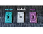 Personalized Custom Light Switch Cover, Fortnite, Frozen, Mine Craft, Any Name. Fixed Price $18.75.