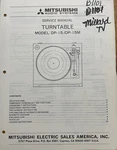 Mitsubishi DP-15M Turntable Original Service Repair Manual. Fixed Price $11.95.