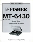 Vintage Fisher Service Manual Semi Automatic Turntable MT-6430/ MT-6430C. Fixed Price $35.00.
