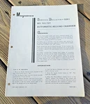 Magnavox Service Bulletin 5261 No. 521727 Automatic Record Changer 1950 Pag. Fixed Price $15.00.