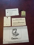 Decca The Conway Iii Model DP-563M Instruction Manual Record Player & Ephemera. Fixed Price $5.17.