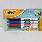 Bic Great Erase Grip Dry White Board Markers Fine Point 4 Pack Low Odor New. Fixed Price $6.99.