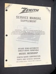 Zenith RC37S1 MC9050XP Service Manual Deluxe Semi-automatic Turntable Original. Fixed Price $19.99.