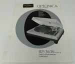 Vintage Optonica RP-3636 Turntable Brochure Pamphlet Booklet 1970'S. Fixed Price $43.99.