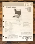 Sony PS-Q3 Record Player / Turntable Service Manual *original*. Fixed Price $24.97.