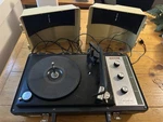 Vtg Wards Airline Record Player Model 907A Compact Needs Needle Seems To Work. Fixed Price $50.00.
