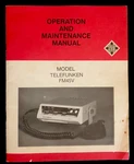 Vtg Operation And Maintenance Manual Model Telefunken FM45V. Fixed Price $11.95.