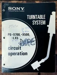 Sony PS-X500 -X700 -LX5 Turntable Circuit Operation Manual *original*. Fixed Price $44.97.