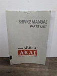 Akai AP-B10C Turntable Service Manual & Parts List Genuine Original. Fixed Price $16.19.