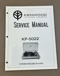 Kenwood KP-5022 Stereo Turntable Service Manual D-1265. Fixed Price $84.95.