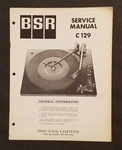 Bsr C129 Record Changer, Turntable. Service Manual 1969 C123, Mcdonald 260. Fixed Price $14.99.