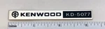 Kenwood KD-5077 Turntable Badge Logo Custom Made Aluminum. Fixed Price $9.95.