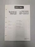 Rotel RP-6300 Stereo Automatic Direct Drive Turntable Technical Manual D-5124. Fixed Price $64.95.