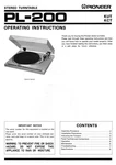 Pioneer PL-200 Turntable Owners Manual. Fixed Price $22.24.