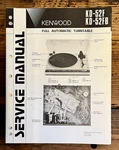 Kenwood KD-52FB Record Player / Turntable Service Manual *original*. Fixed Price $19.97.