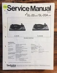 Technics SL-20A Turntable / Record Player Service Manual *original*. Fixed Price $24.97.