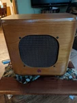 Vintage Rca Peoria Il. Speaker Wall Mounted Wood Cabinet District 150. Fixed Price $200.00.
