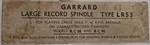 Garrard LRS3 Large Spindle For 45RPM Rc 88 And 98 Series. Fixed Price $21.99.