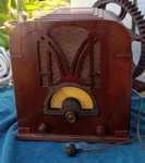 Antique 1932 Montgomery Ward Airline 62-97 Wood Tombstone Tube Radio Works!. Fixed Price $299.95.