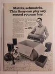 Vintage Magazine Advertisement For Sony SQP-400 4-CHANNEL Compact Stereo System. Fixed Price $11.99.