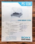 Sony PS-X30 Record Player / Turntable Service Manual *original*. Fixed Price $29.97.