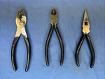 Set Of 3 Craftsman Black Rubber Grips Slip Joint Pliers Needle Nose Wire Cutters. Fixed Price $29.95.