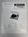 Vintage Sanyo Service Manual Model Number Tp 1005A. Fixed Price $10.00.
